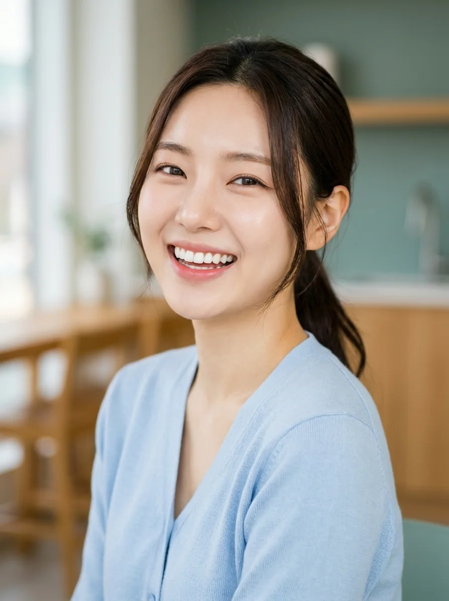 Young woman with a bright, natural smile